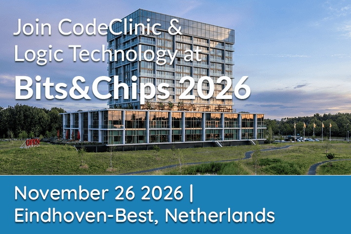 Join CodeClinic & Logic Technology at Bits&Chips Event 2026 at Van der Valk Eindhoven-Best on November 26, 2026