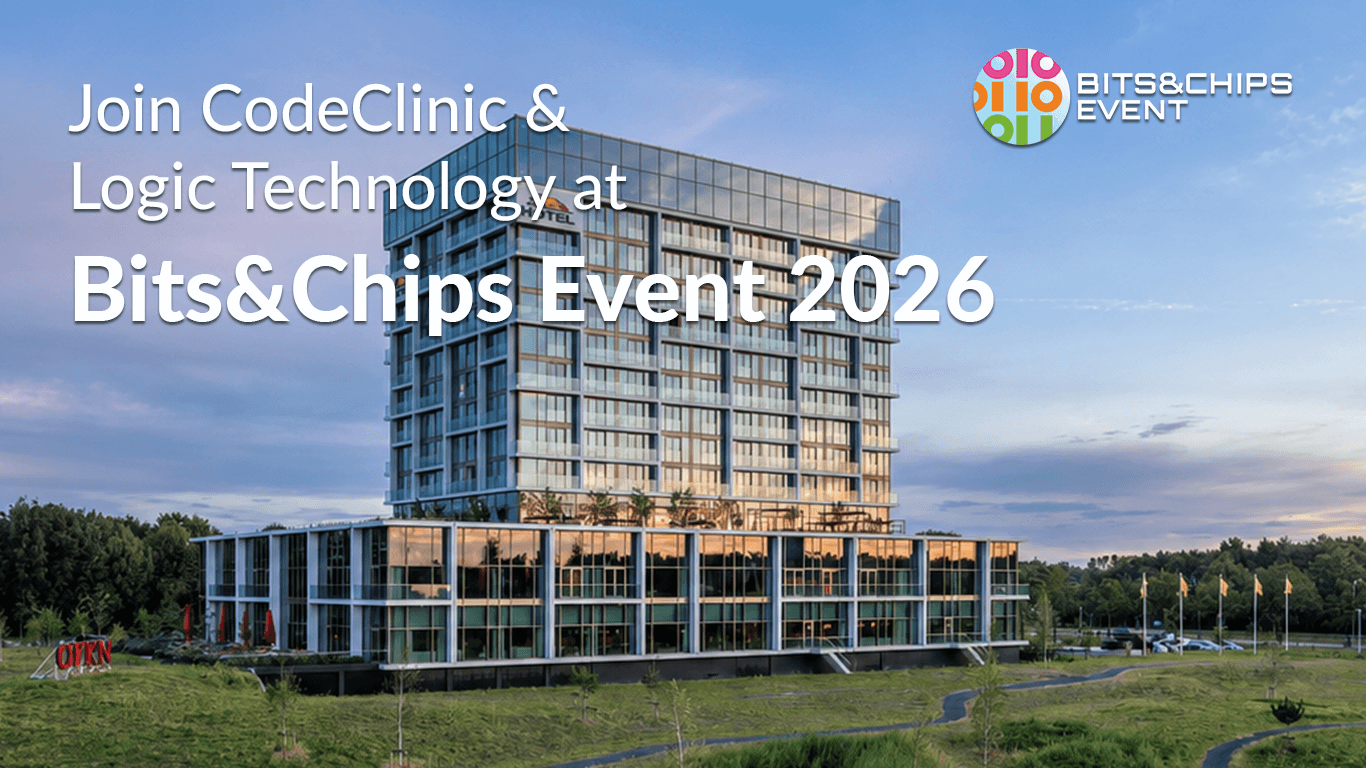 Join CodeClinic & Logic Technology at Bits&Chips Event 2026 at Van der Valk Eindhoven-Best on November 26, 2026